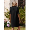 image:imageZeagoo Summer Dresses for Women 2026 V Neck Ruffle Sleeve Loose Shift Dress Hawaiian Sundress Beach Vacation ClothesBlack