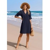 image:imageZeagoo Summer Dresses for Women 2026 V Neck Ruffle Sleeve Loose Shift Dress Hawaiian Sundress Beach Vacation ClothesBlue