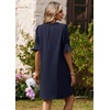 image:imageZeagoo Summer Dresses for Women 2026 V Neck Ruffle Sleeve Loose Shift Dress Hawaiian Sundress Beach Vacation ClothesBlue