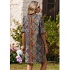image:imageZeagoo Summer Dresses for Women 2026 V Neck Ruffle Sleeve Loose Shift Dress Hawaiian Sundress Beach Vacation ClothesEthnic Style
