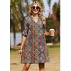 image:imageZeagoo Summer Dresses for Women 2026 V Neck Ruffle Sleeve Loose Shift Dress Hawaiian Sundress Beach Vacation ClothesEthnic Style
