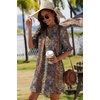 image:imageZeagoo Summer Dresses for Women 2026 V Neck Ruffle Sleeve Loose Shift Dress Hawaiian Sundress Beach Vacation ClothesEthnic Style