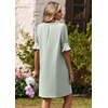 image:imageZeagoo Summer Dresses for Women 2026 V Neck Ruffle Sleeve Loose Shift Dress Hawaiian Sundress Beach Vacation ClothesGreen
