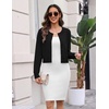 image:imageZeagoo Womens Cropped Cardigan Sweaters 2026 Button Down Long Sleeve Knit Bolero Shrugs for Dresses01black