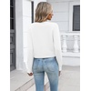 image:imageZeagoo Womens Cropped Cardigan Sweaters 2026 Button Down Long Sleeve Knit Bolero Shrugs for Dresses01white