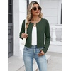 image:imageZeagoo Womens Cropped Cardigan Sweaters 2026 Button Down Long Sleeve Knit Bolero Shrugs for DressesDark Green