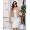 image:imageZeagoo Womens Cropped Cardigan Sweaters 2026 Button Down Long Sleeve Knit Bolero Shrugs for DressesKhaki