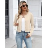 image:imageZeagoo Womens Cropped Cardigan Sweaters 2026 Button Down Long Sleeve Knit Bolero Shrugs for DressesLight Apricot