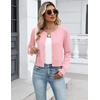 image:imageZeagoo Womens Cropped Cardigan Sweaters 2026 Button Down Long Sleeve Knit Bolero Shrugs for DressesPink