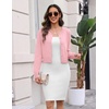 image:imageZeagoo Womens Cropped Cardigan Sweaters 2026 Button Down Long Sleeve Knit Bolero Shrugs for DressesPink