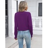 image:imageZeagoo Womens Cropped Cardigan Sweaters 2026 Button Down Long Sleeve Knit Bolero Shrugs for DressesPurple