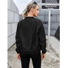 image:imageZeagoo Womens Bomber Jacket Casual Coat Zip Up Spring Fall Clothes with Pockets SXXLAblack