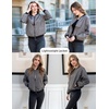 image:imageZeagoo Womens Bomber Jacket Casual Coat Zip Up Spring Fall Clothes with Pockets SXXLAgrey
