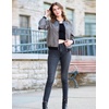 image:imageZeagoo Womens Bomber Jacket Casual Coat Zip Up Spring Fall Clothes with Pockets SXXLAgrey