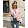 image:imageZeagoo Womens Bomber Jacket Casual Coat Zip Up Spring Fall Clothes with Pockets SXXLApink