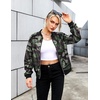image:imageZeagoo Womens Bomber Jacket Casual Coat Zip Up Spring Fall Clothes with Pockets SXXLGreen