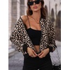 image:imageZeagoo Womens Bomber Jacket Casual Coat Zip Up Spring Fall Clothes with Pockets SXXLLeopard Print