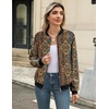 image:imageZeagoo Womens Bomber Jacket Casual Coat Zip Up Spring Fall Clothes with Pockets SXXLMulticolor