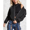 image:imageZeagoo Womens Bomber Jacket Casual Coat Zip Up Spring Fall Clothes with Pockets SXXLSatinblack