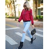 image:imageZeagoo Womens Bomber Jacket Casual Coat Zip Up Spring Fall Clothes with Pockets SXXLWine Red