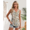 image:imageZeagoo Womens Tank Tops 2026 Summer Sleeveless Loose Fit Tops V Neck Pleated Trendy Fashion Business Casual ShirtsMz453 Boho