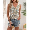 image:imageZeagoo Womens Tank Tops 2026 Summer Sleeveless Loose Fit Tops V Neck Pleated Trendy Fashion Business Casual ShirtsMz453 Boho