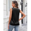 image:imageZeagoo Silk Satin Tank Tops for Women V Neck Business Work Blouses Summer Dressy Casual Sleeveless ShirtsBlack