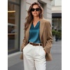 image:imageZeagoo Silk Satin Tank Tops for Women V Neck Business Work Blouses Summer Dressy Casual Sleeveless ShirtsBlue Green