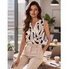 image:imageZeagoo Silk Satin Tank Tops for Women V Neck Business Work Blouses Summer Dressy Casual Sleeveless ShirtsJh602