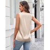 image:imageZeagoo Silk Satin Tank Tops for Women V Neck Business Work Blouses Summer Dressy Casual Sleeveless ShirtsLight Champagne