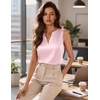 image:imageZeagoo Silk Satin Tank Tops for Women V Neck Business Work Blouses Summer Dressy Casual Sleeveless ShirtsLight Pink
