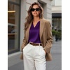 image:imageZeagoo Silk Satin Tank Tops for Women V Neck Business Work Blouses Summer Dressy Casual Sleeveless ShirtsPurple