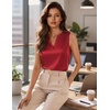 image:imageZeagoo Silk Satin Tank Tops for Women V Neck Business Work Blouses Summer Dressy Casual Sleeveless ShirtsRed