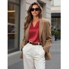 image:imageZeagoo Silk Satin Tank Tops for Women V Neck Business Work Blouses Summer Dressy Casual Sleeveless ShirtsRed