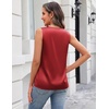 image:imageZeagoo Silk Satin Tank Tops for Women V Neck Business Work Blouses Summer Dressy Casual Sleeveless ShirtsRed