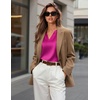 image:imageZeagoo Silk Satin Tank Tops for Women V Neck Business Work Blouses Summer Dressy Casual Sleeveless ShirtsRose Red