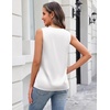 image:imageZeagoo Silk Satin Tank Tops for Women V Neck Business Work Blouses Summer Dressy Casual Sleeveless ShirtsWhite