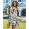 image:imageZeagoo Summer Dresses for Women 2026 Sleeveless Casual Floral Tshirt Sundress with Pockets Loose Tank Beach DressAn19