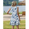 image:imageZeagoo Summer Dresses for Women 2026 Sleeveless Casual Floral Tshirt Sundress with Pockets Loose Tank Beach DressMz950