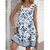image:imageZeagoo Summer Dresses for Women 2026 Sleeveless Casual Floral Tshirt Sundress with Pockets Loose Tank Beach DressMz950