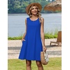 image:imageZeagoo Summer Dresses for Women 2026 Sleeveless Casual Floral Tshirt Sundress with Pockets Loose Tank Beach DressSky Blue
