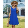 image:imageZeagoo Summer Dresses for Women 2026 Sleeveless Casual Floral Tshirt Sundress with Pockets Loose Tank Beach DressSky Blue