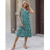 image:imageZeagoo Sundresses Dresses for Women 2026 Summer Sleeveless V Neck Casual Midi Tank Beach Vacation Dresses with PocketsGreen 2