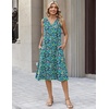 image:imageZeagoo Sundresses Dresses for Women 2026 Summer Sleeveless V Neck Casual Midi Tank Beach Vacation Dresses with PocketsGreen 2