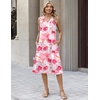 image:imageZeagoo Sundresses Dresses for Women 2026 Summer Sleeveless V Neck Casual Midi Tank Beach Vacation Dresses with PocketsPink 2