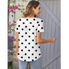 image:imageZeagoo Women Tunic Tops Dressy Casual Summer Short Sleeve Shirts Floral Loose Fit Pleated Boho Top SXXLJh592 Polka Dots
