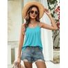 image:imageZeagoo Womens Camisole Tank Tops Summer Adjustable Spaghetti Strap Loose Flowy Sleeveless Shirts Beach Vacation ClothesPeacock Blue
