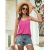 image:imageZeagoo Womens Camisole Tank Tops Summer Adjustable Spaghetti Strap Loose Flowy Sleeveless Shirts Beach Vacation ClothesRose Red
