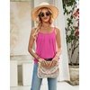 image:imageZeagoo Womens Camisole Tank Tops Summer Adjustable Spaghetti Strap Loose Flowy Sleeveless Shirts Beach Vacation ClothesRose Red