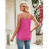 image:imageZeagoo Womens Camisole Tank Tops Summer Adjustable Spaghetti Strap Loose Flowy Sleeveless Shirts Beach Vacation ClothesRose Red